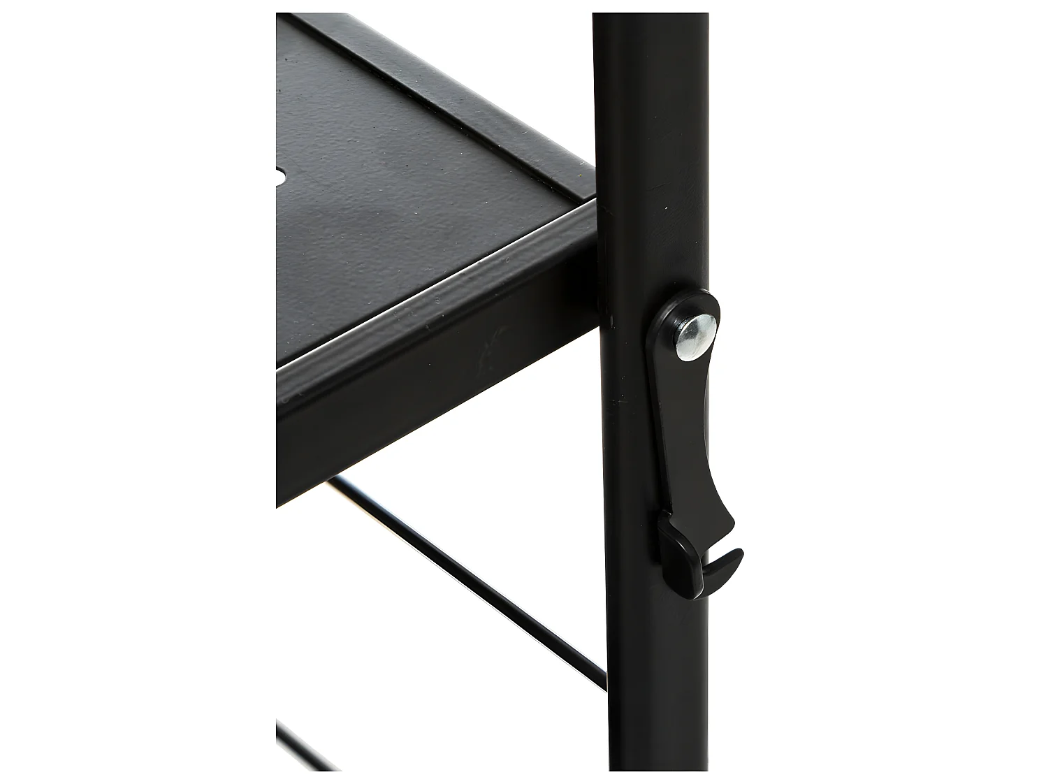 Desserte de cuisine roulante pliable en Acier noir et Bois  H 85.8 cm