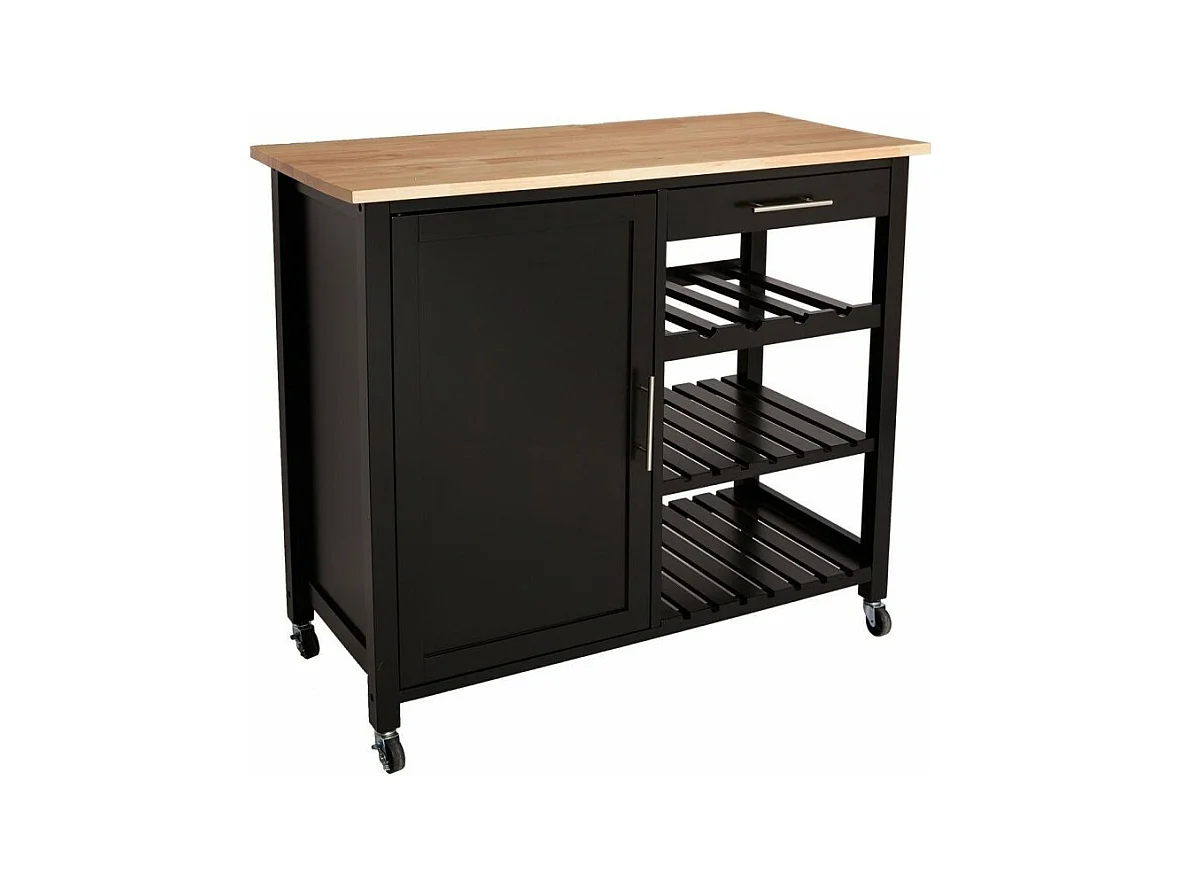 Desserte de Cuisine "Claude" 100cm Noir