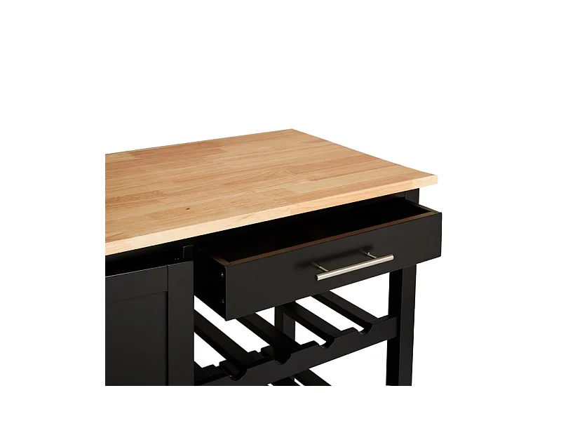 Desserte de Cuisine "Claude" 100cm Noir