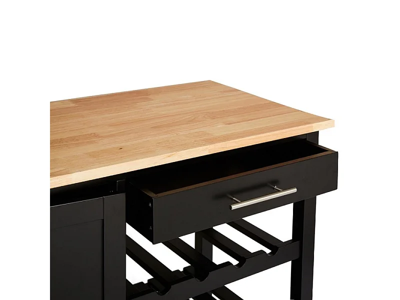 Desserte de Cuisine "Claude" 100cm Noir