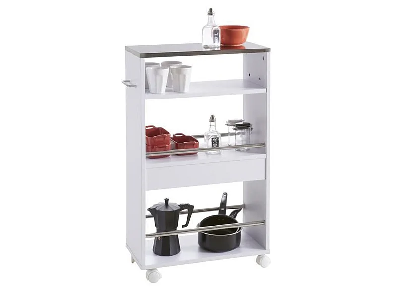 Carrinho de Cozinha AMBIHOME DURAN - Branco