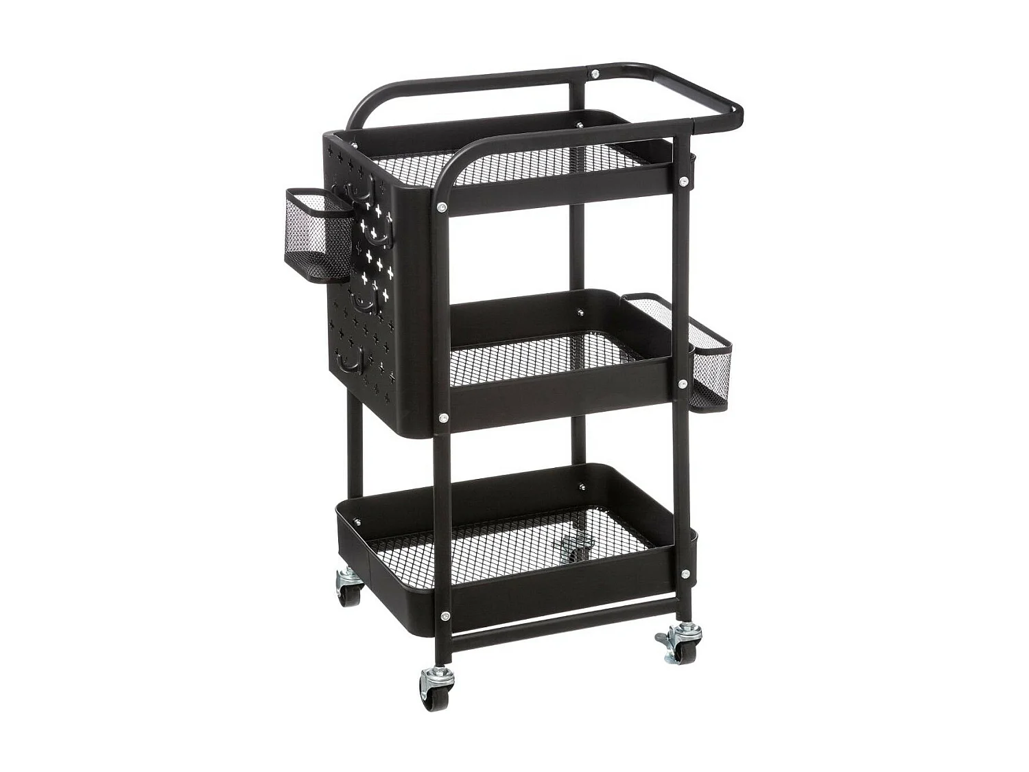 Desserte de Cuisine en Métal "Serta" 76cm Noir