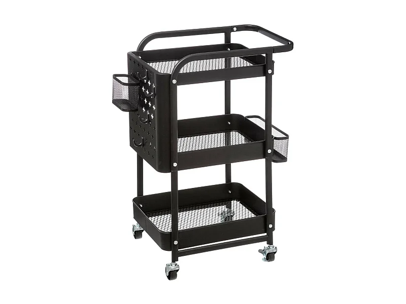 Desserte de Cuisine en Métal "Serta" 76cm Noir