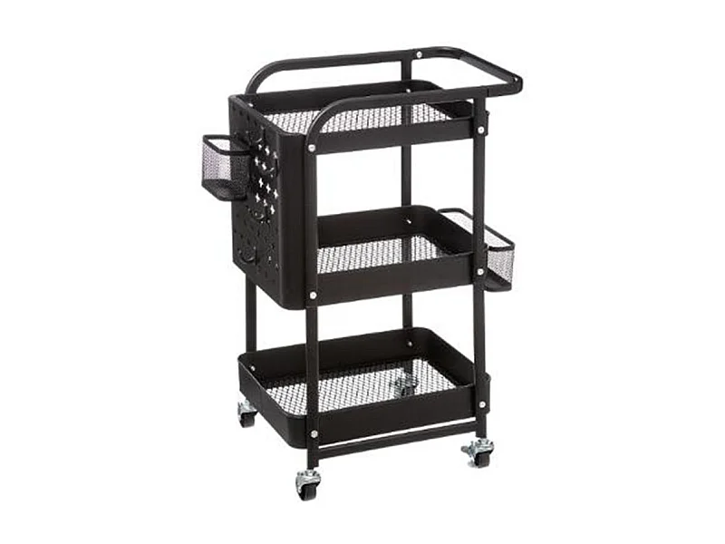 Desserte de Cuisine en Métal "Serta" 76cm Noir