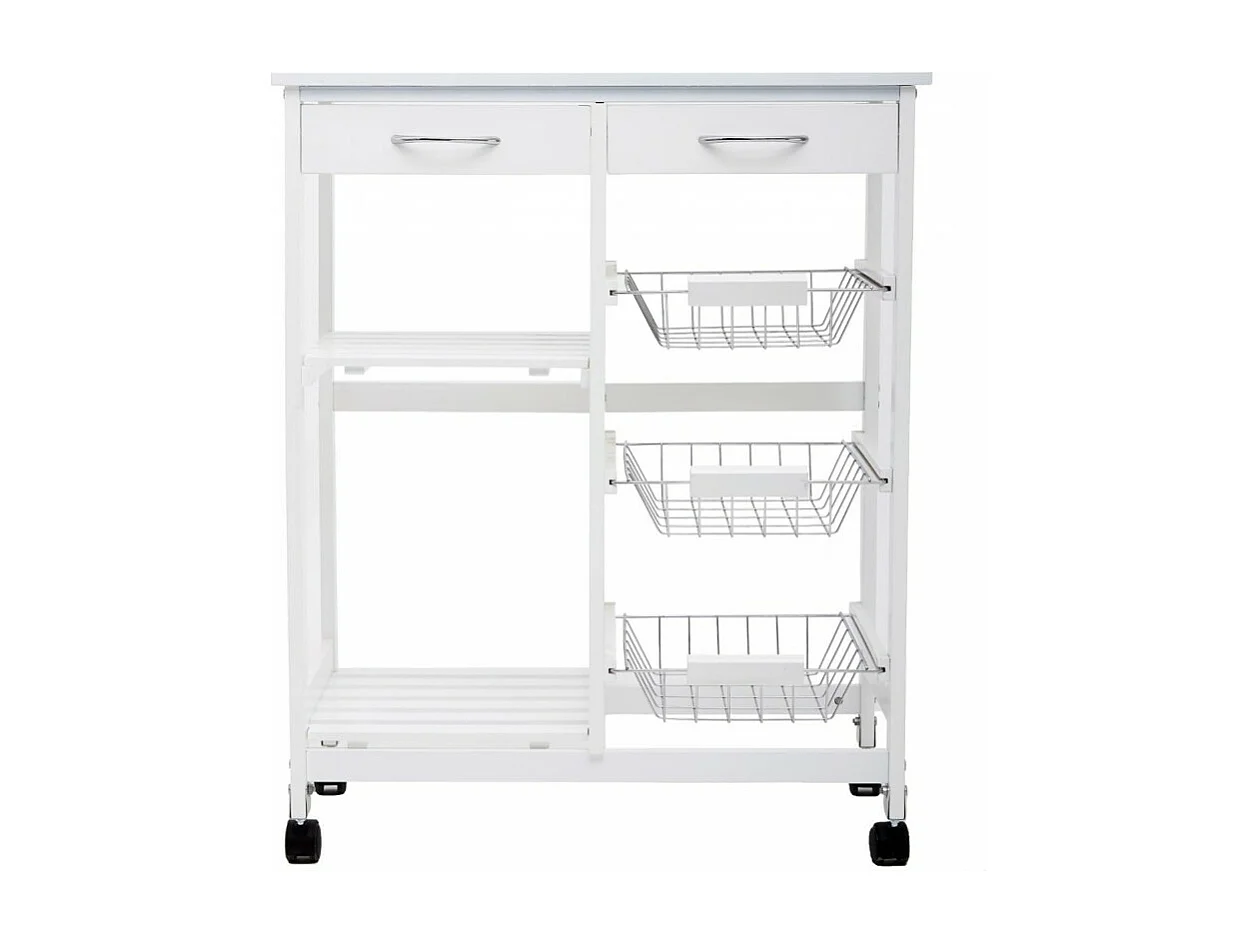 Desserte de Cuisine "Gustaf" 81cm Blanc