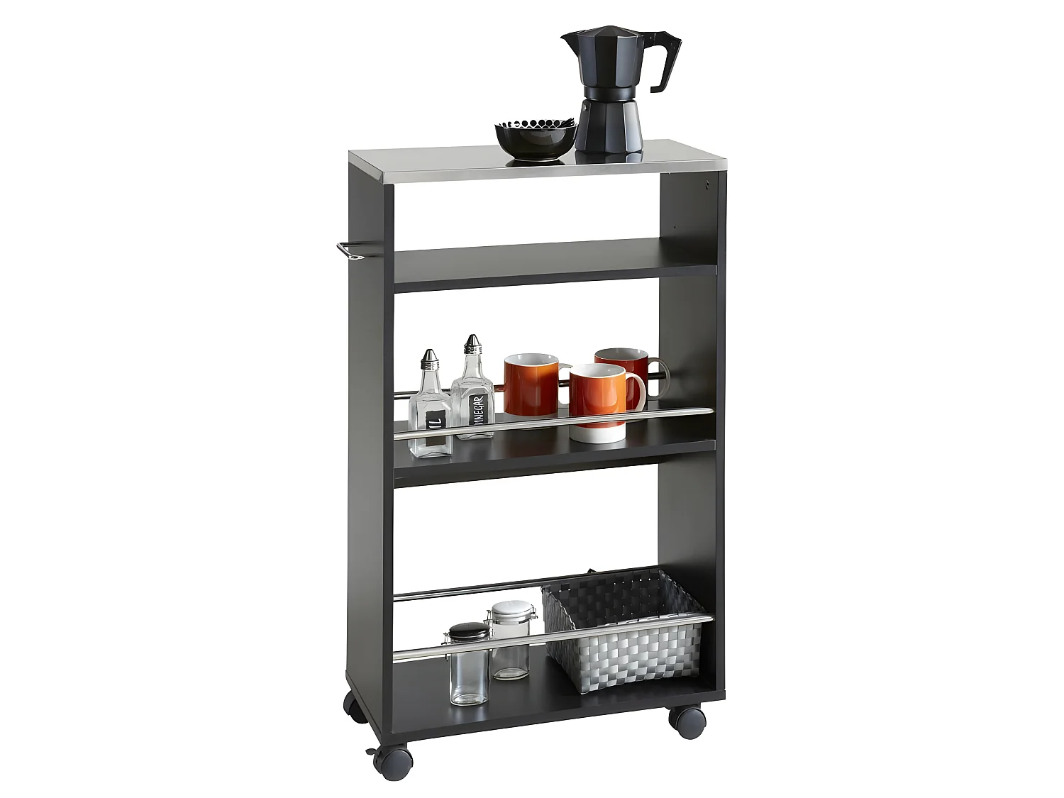 Carrinho de Cozinha AMBIHOME DURAN - Preto