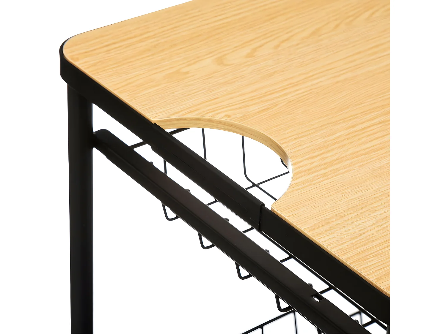 Desserte de cuisine roulante avec planche amovible H 79.5 cm