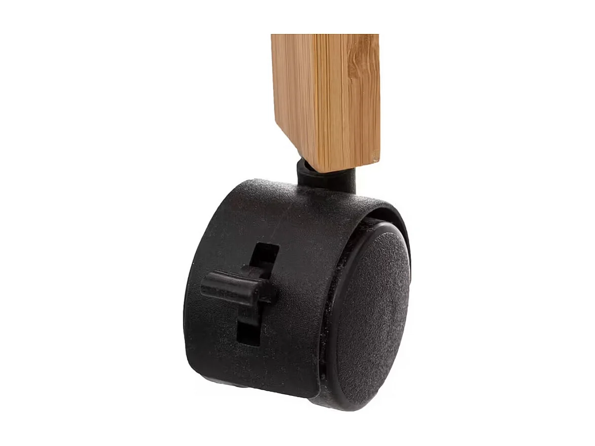 Desserte roulante 3 niveaux en Bambou H 80 cm