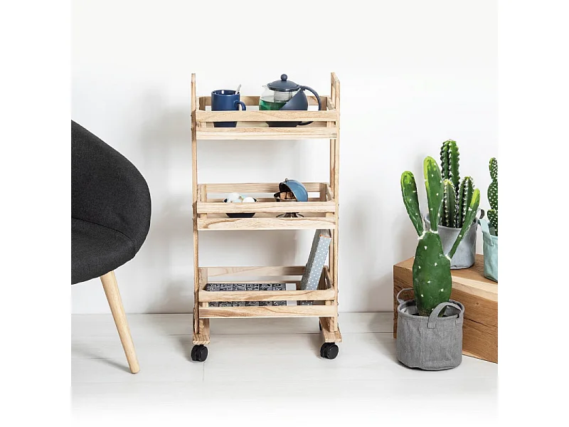 Desserte de Cuisine "Cagette" 82cm Naturel