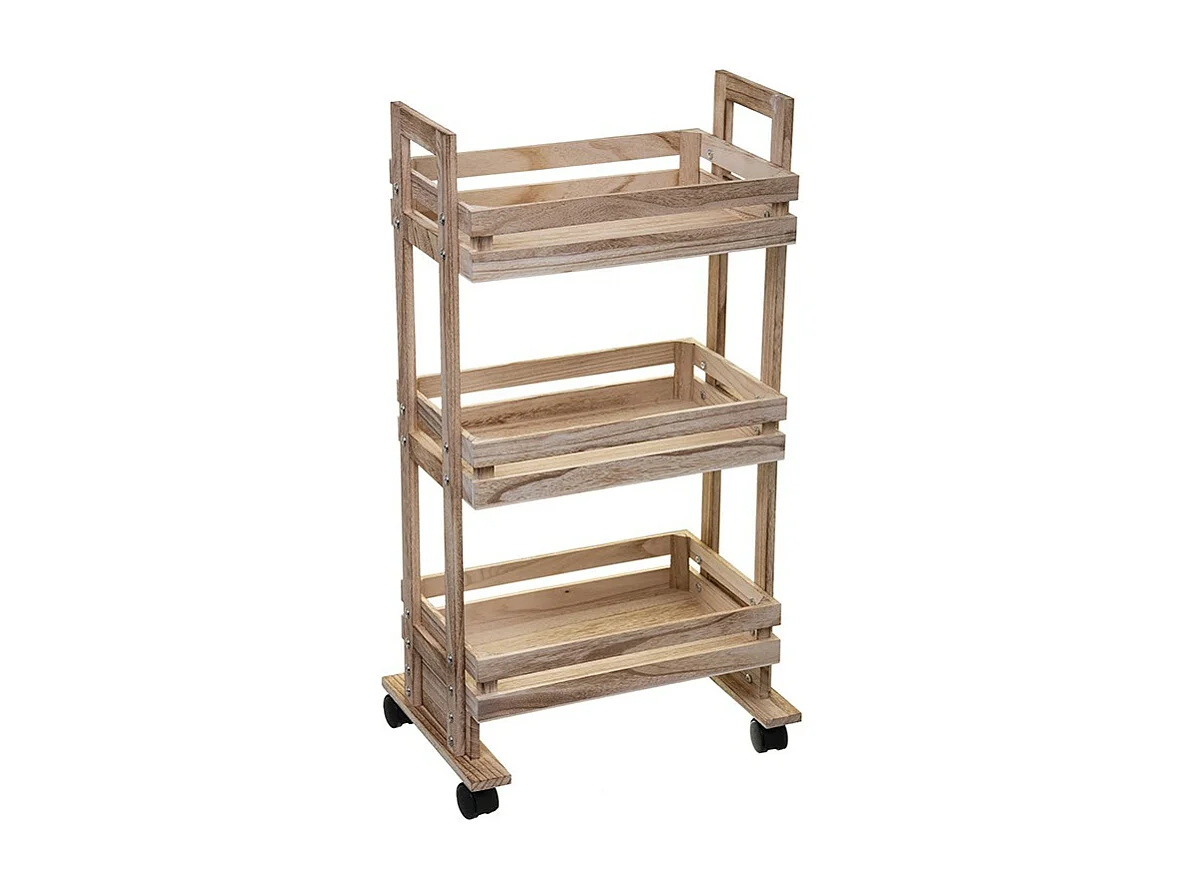 Desserte de Cuisine "Cagette" 82cm Naturel