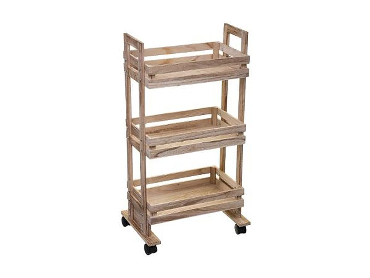 Desserte de Cuisine "Cagette" 82cm Naturel