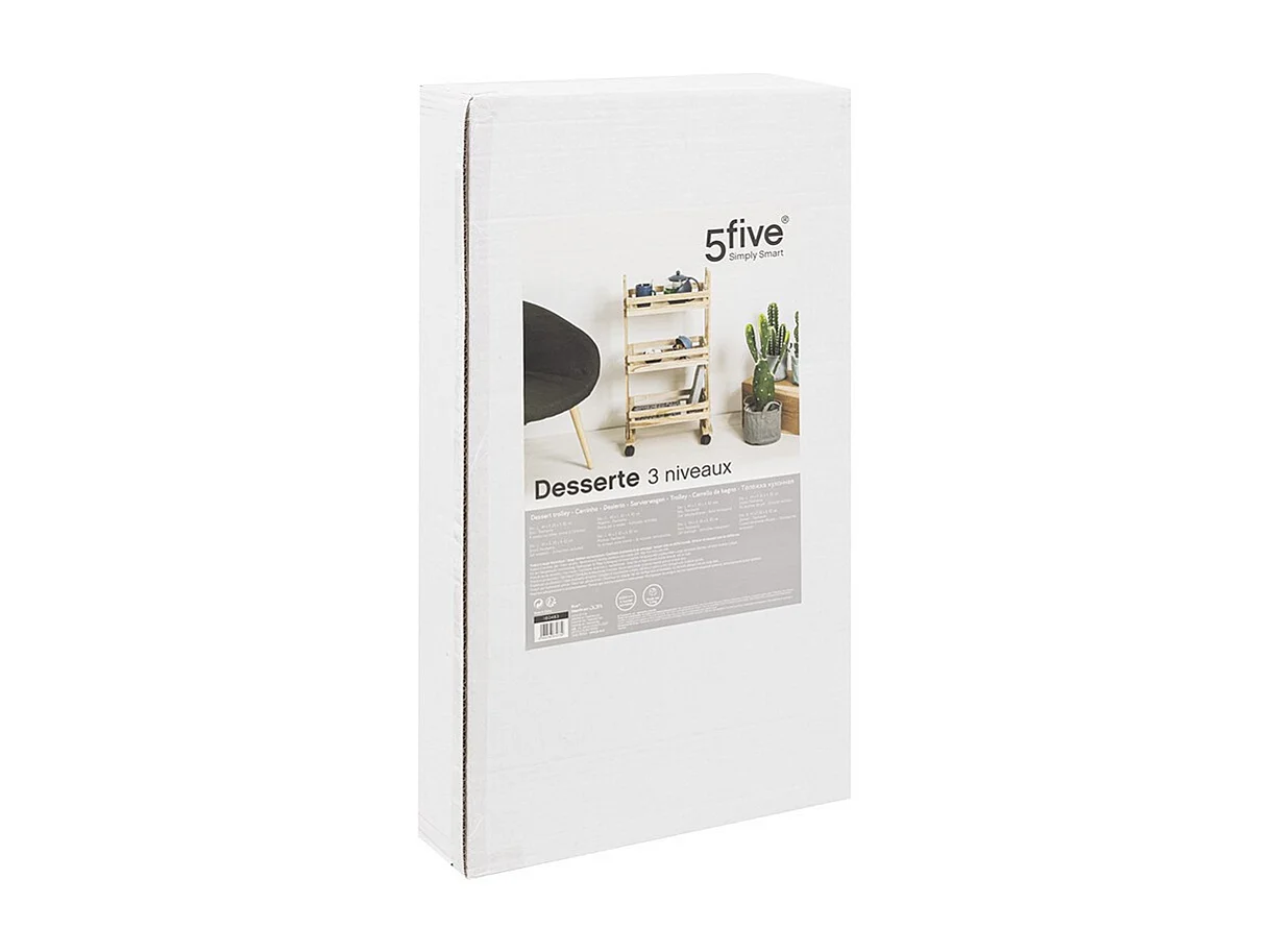 Desserte de Cuisine "Cagette" 82cm Naturel