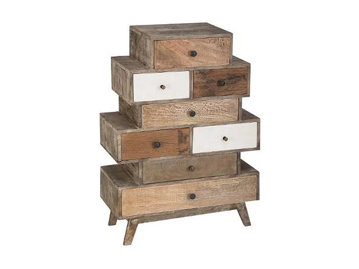 Commode Design 8 Tiroirs  "Koval" 107cm Naturel