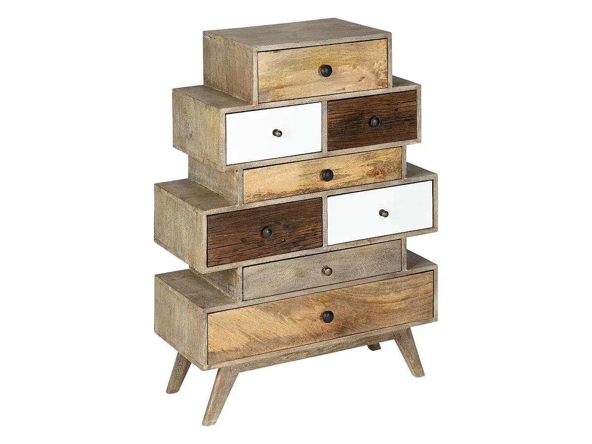 Commode Design 8 Tiroirs  "Koval" 107cm Naturel