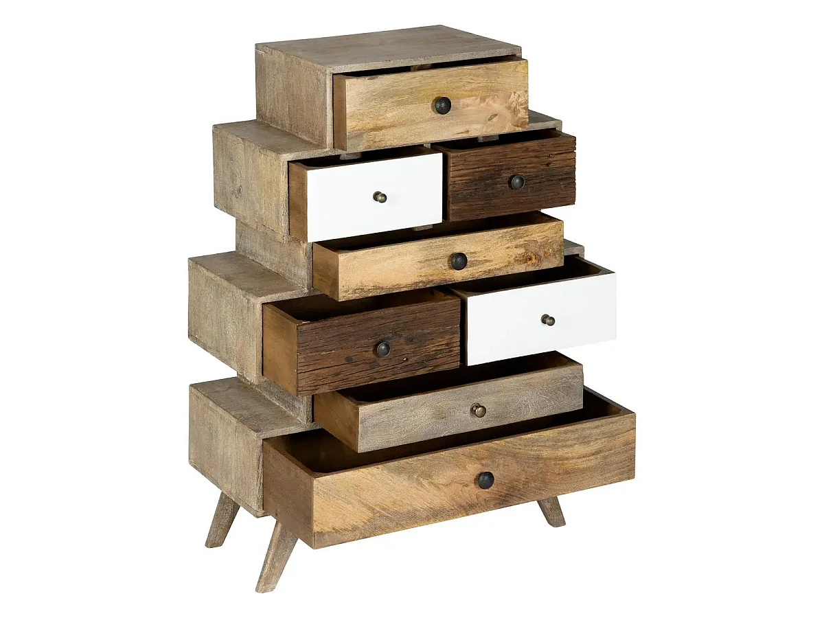 Commode Design 8 Tiroirs  "Koval" 107cm Naturel