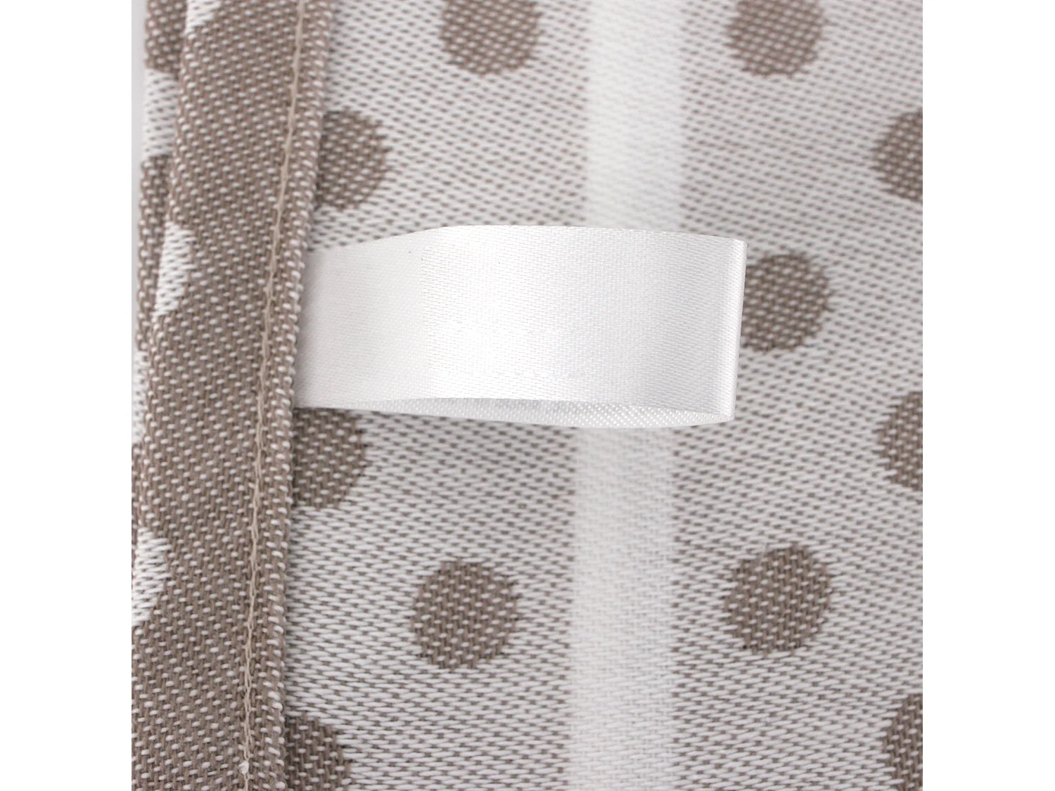 Lot de 2 torchons de cuisine toile 50x70 cm DOTS marron