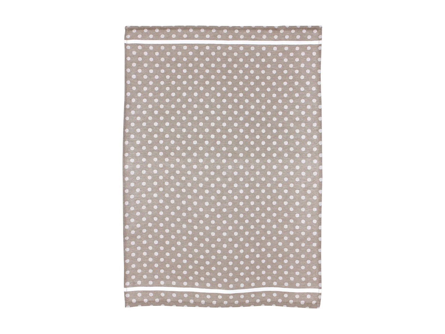 Lot de 2 torchons de cuisine toile 50x70 cm DOTS marron