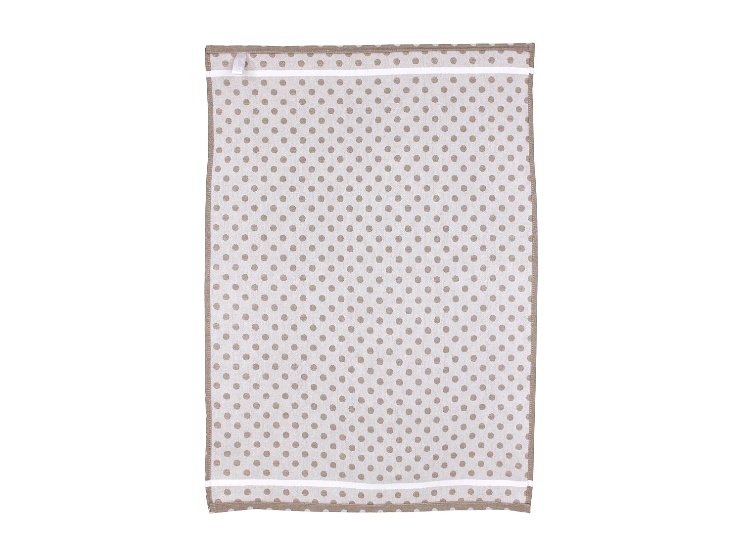 Lot de 2 torchons de cuisine toile 50x70 cm DOTS marron