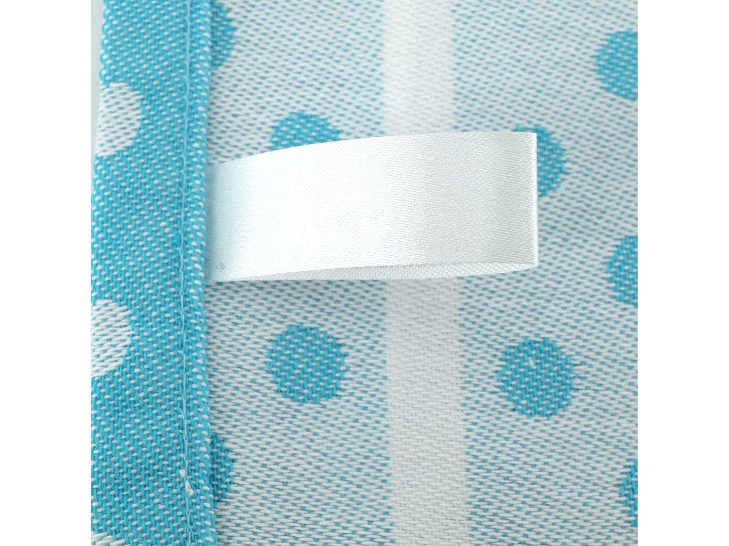 Lot de 2 torchons de cuisine toile 50x70 cm DOTS bleu