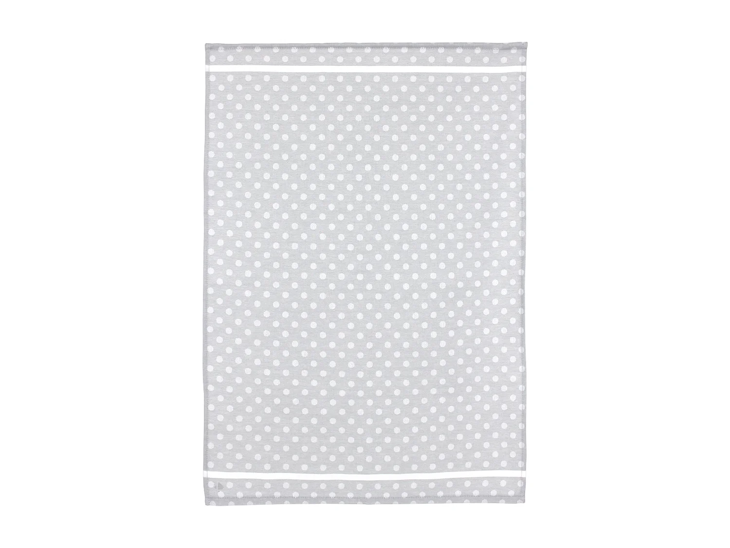 Lot de 2 torchons de cuisine toile 50x70 cm DOTS gris