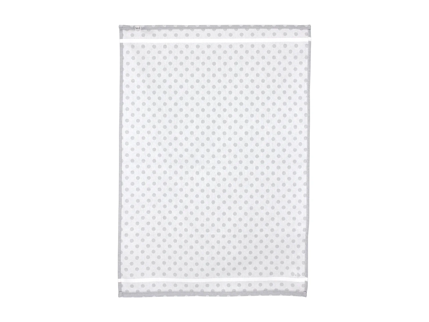 Lot de 2 torchons de cuisine toile 50x70 cm DOTS gris