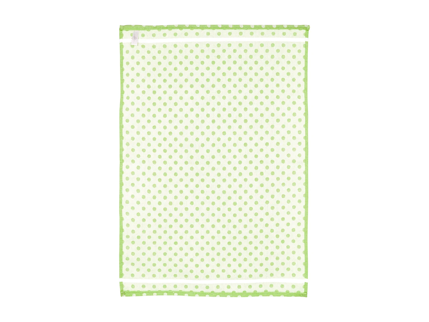 Lot de 2 torchons de cuisine toile 50x70 cm DOTS vert
