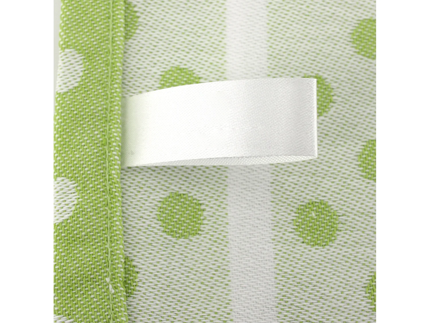 Lot de 2 torchons de cuisine toile 50x70 cm DOTS vert