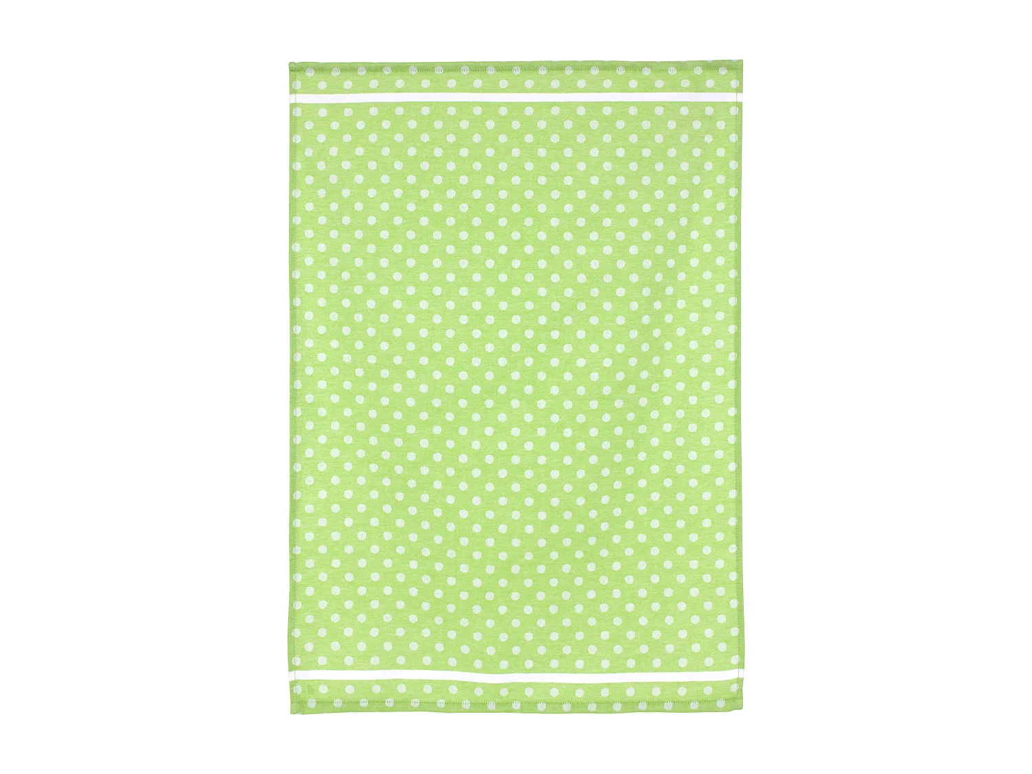 Lot de 2 torchons de cuisine toile 50x70 cm DOTS vert