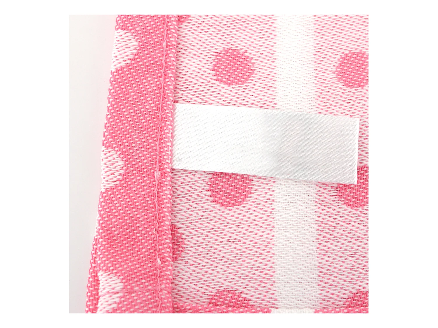 Lot de 2 torchons de cuisine toile 50x70 cm DOTS rose