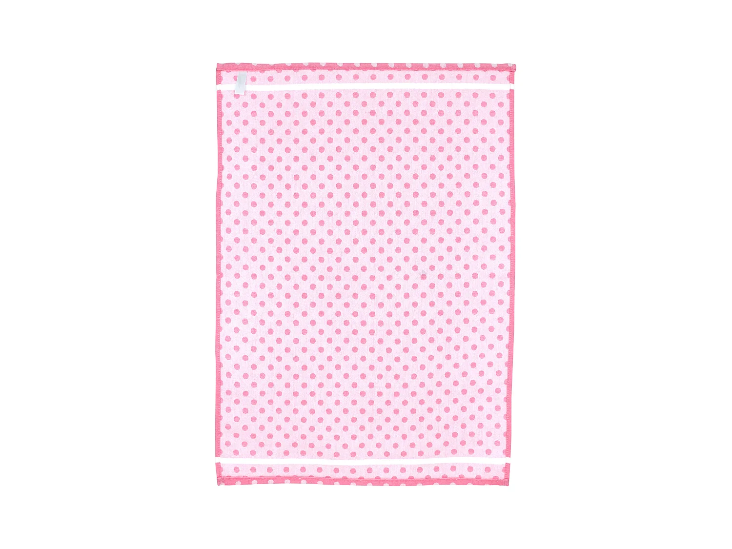 Lot de 2 torchons de cuisine toile 50x70 cm DOTS rose