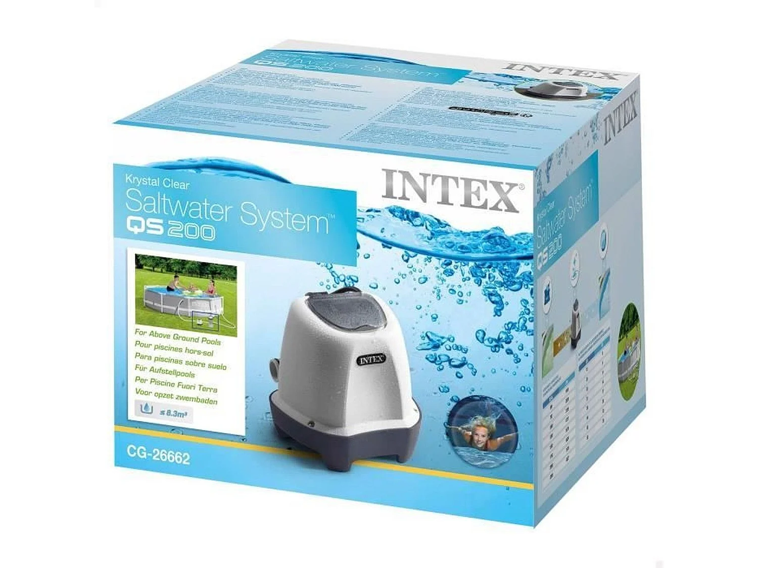 Stérilisateur au sel QS200 pour piscine jusqu'à 8m3 Intex