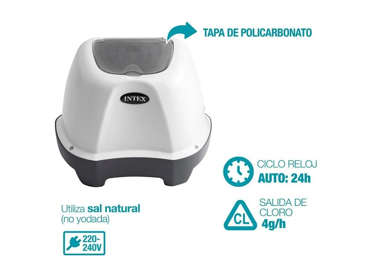 Stérilisateur au sel XS pour piscine jusqu'à 17m3 Intex