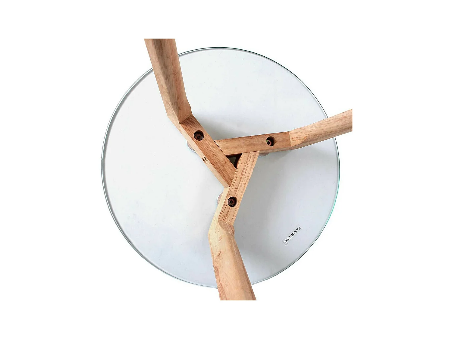 GLASS - Lot de 2 Tables Gigognes Rondes Verre Trempé