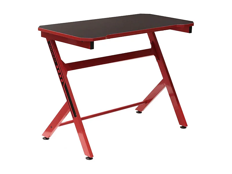 GAMING - Bureau Métallique Noir et Rouge