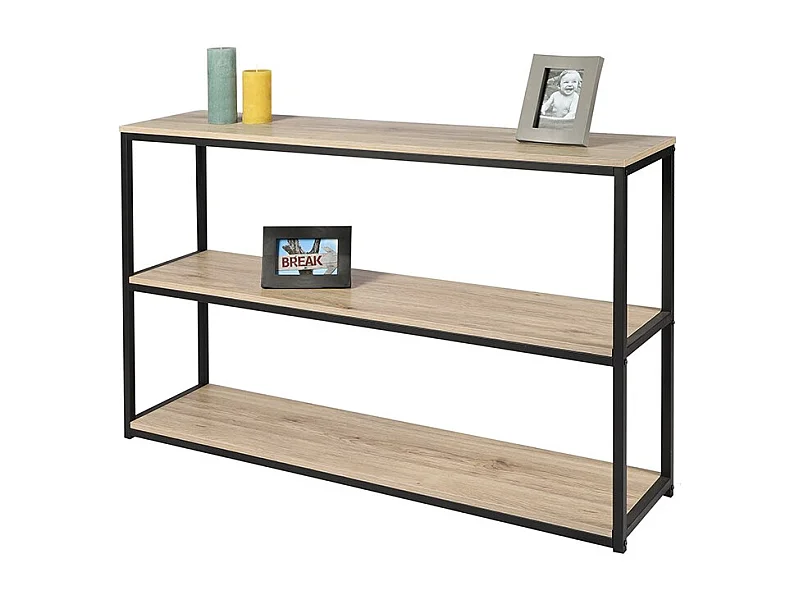 Bibliothèque basse 3 étagères Loft