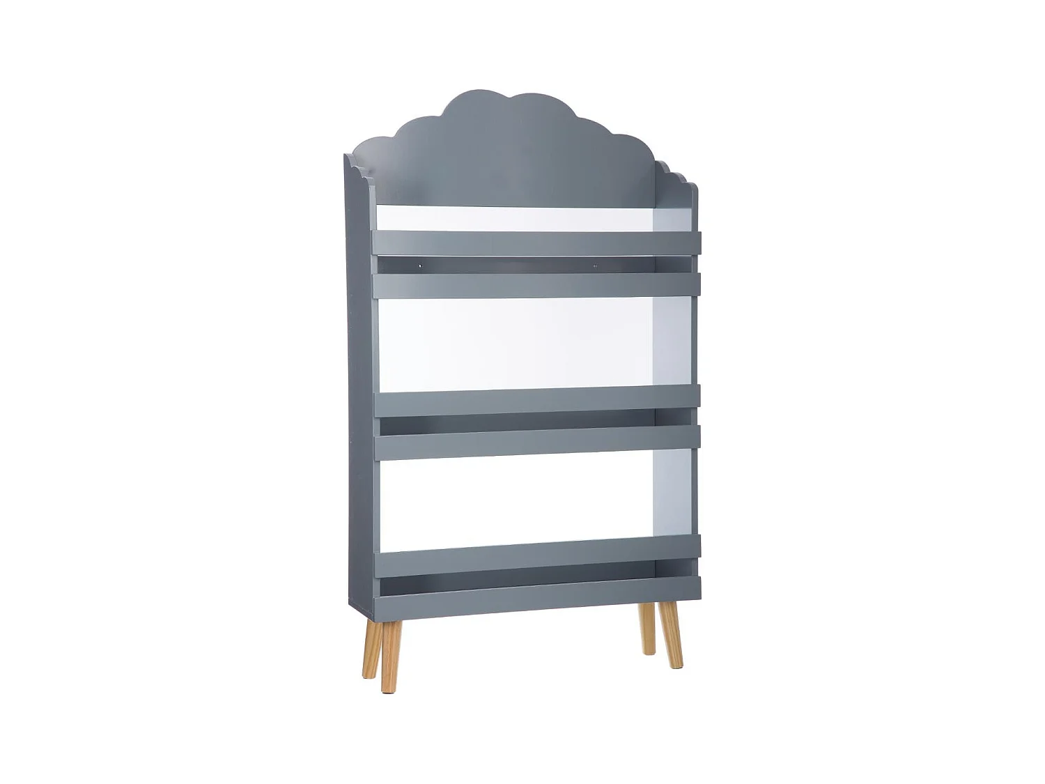 Bibliothèque Enfant Nuage gris 3 étagères