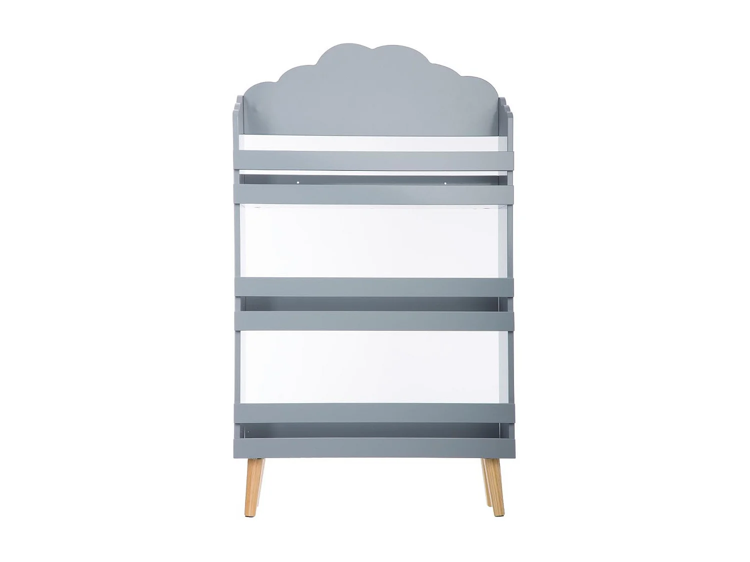 Bibliothèque Enfant Nuage gris 3 étagères