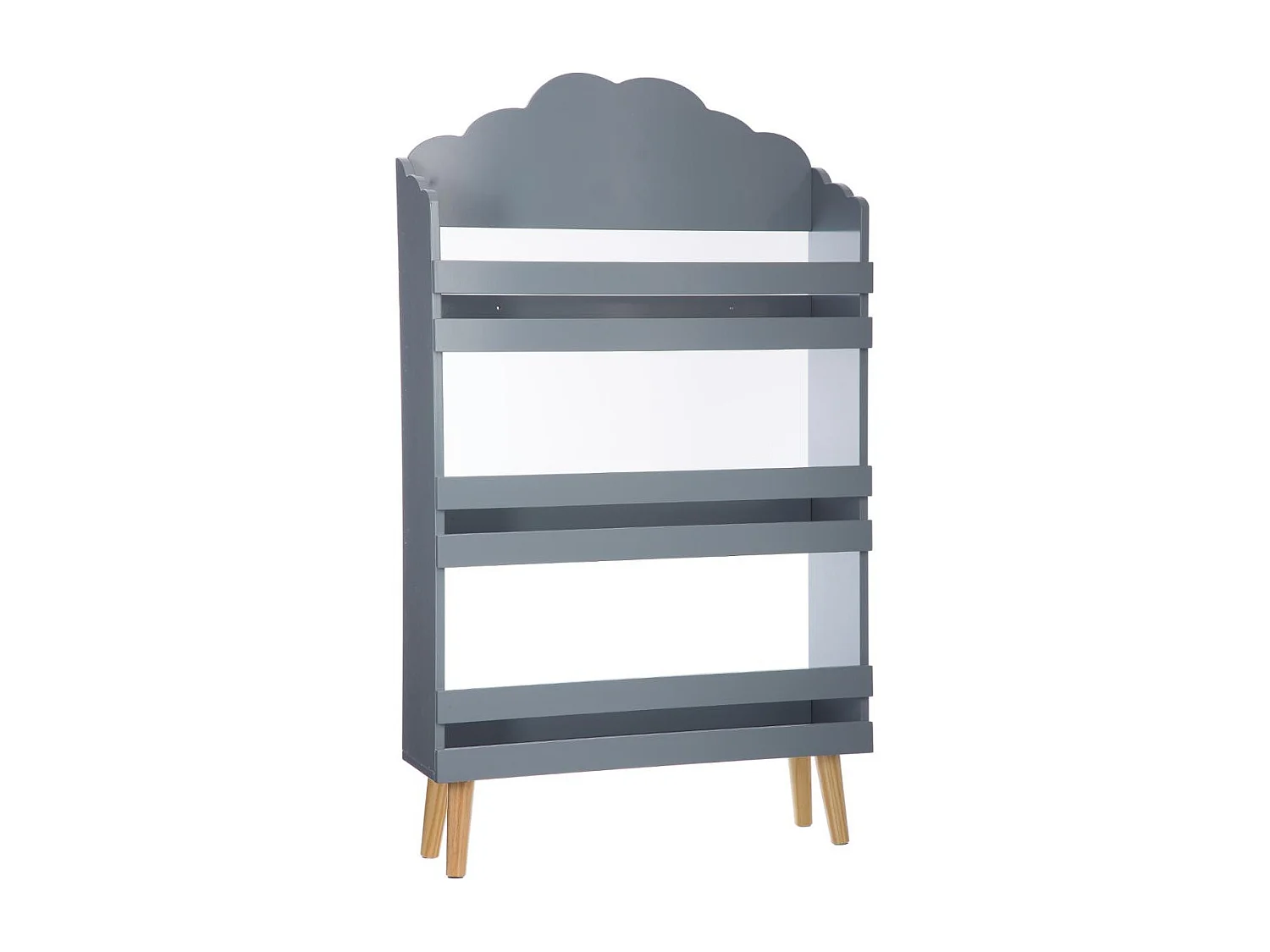 Bibliothèque Enfant Nuage gris 3 étagères