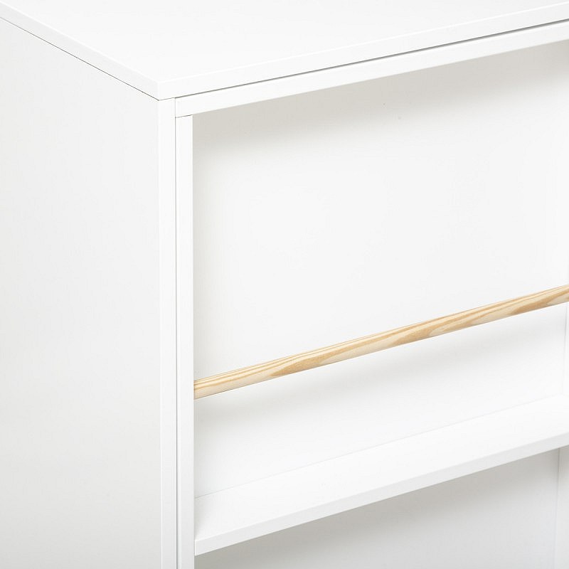 Bibliothèque Enfant Maison Atmosphera - Blanc Bois Pin & MDF - 60x30x120,5 Cm - Rangement Chambre Bébé Enfant