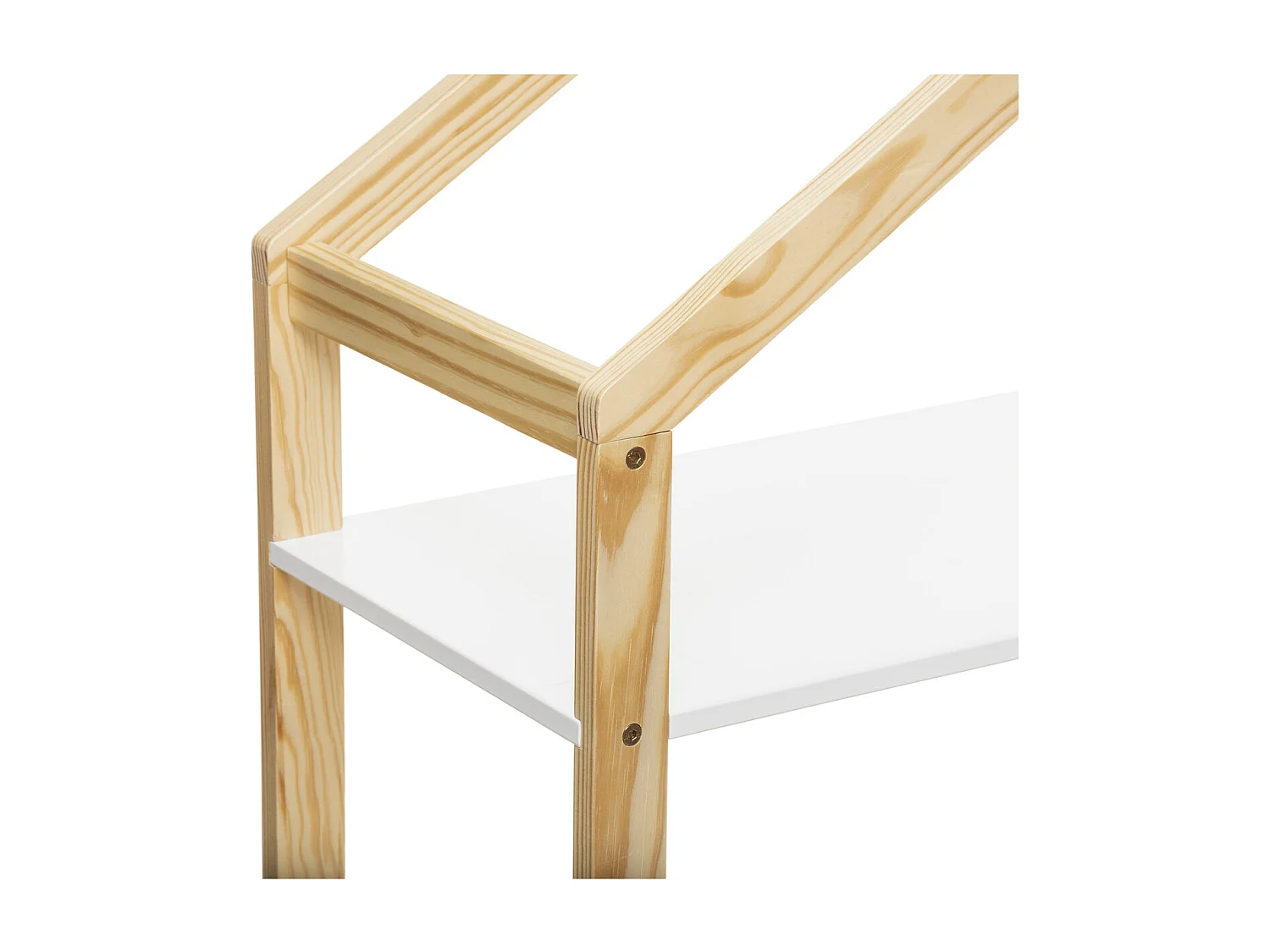 Estante de madeira branca 120,5x60x30cm