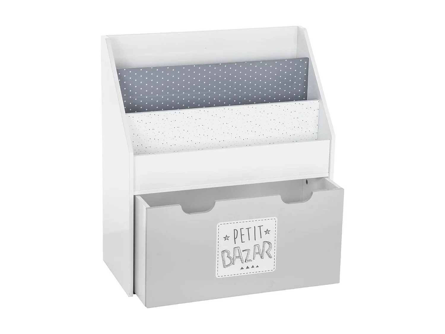 Biblioteca mdf gris 62,5x70x30cm