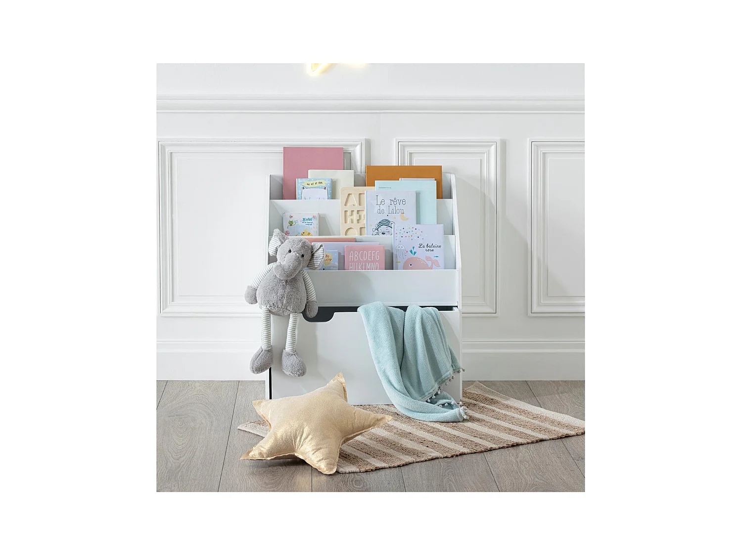 Bücherregal weiß 62,5x70x30cm