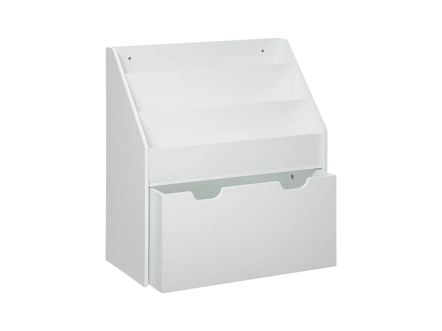 Bücherregal weiß 62,5x70x30cm