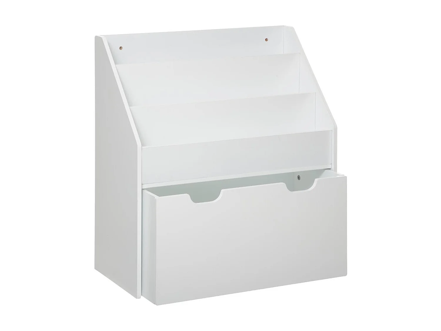 Bücherregal weiß 62,5x70x30cm