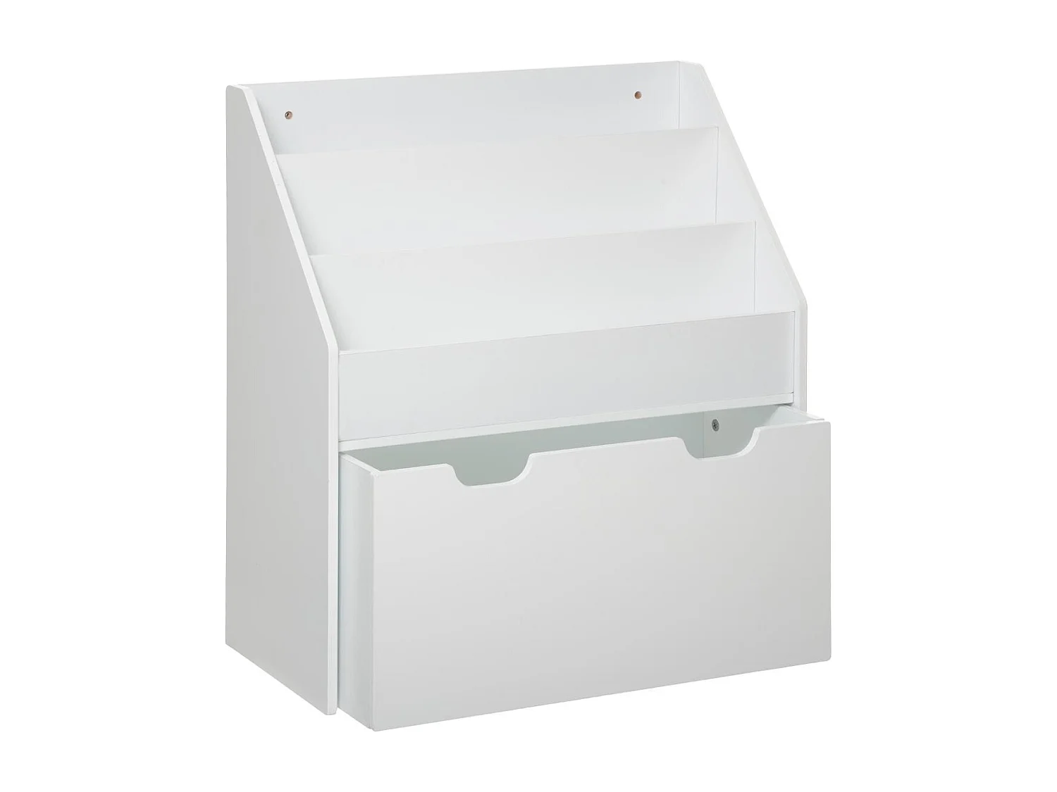 Bücherregal weiß 62,5x70x30cm