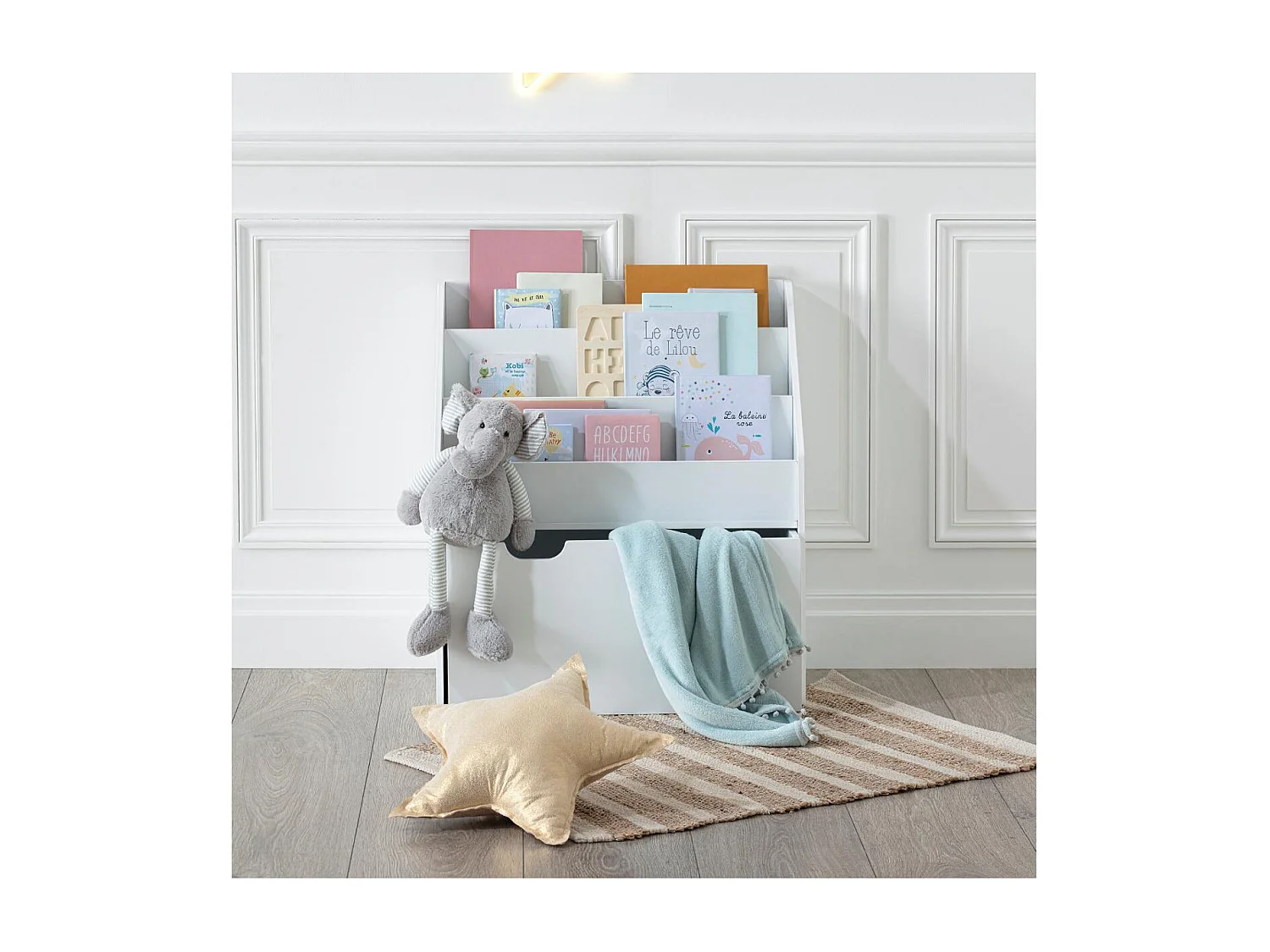 Bücherregal weiß 62,5x70x30cm