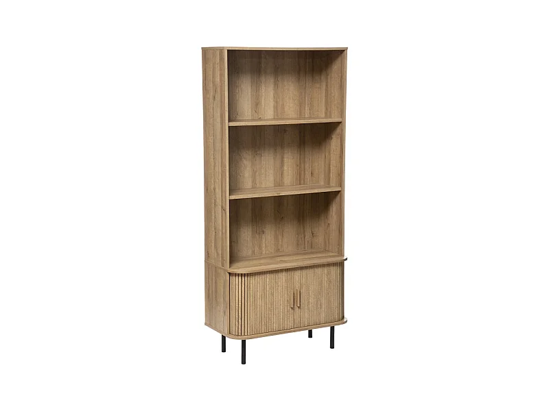 Bibliothèque 3 Étagères Design "Colva" 179cm Beige