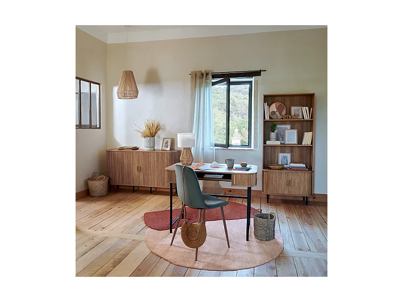 Bibliothèque 3 Étagères Design "Colva" 179cm Beige