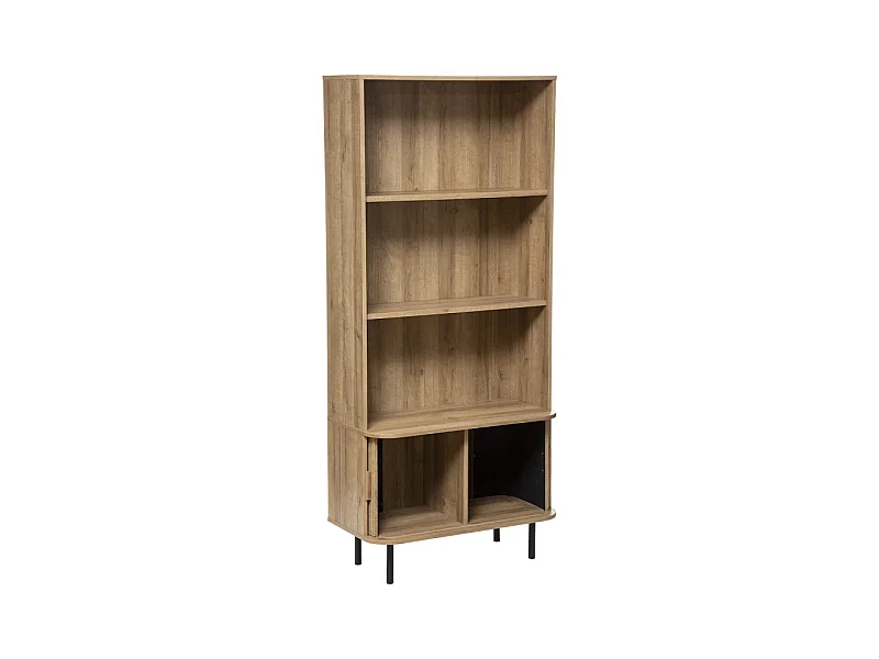 Bibliothèque 3 Étagères Design "Colva" 179cm Beige