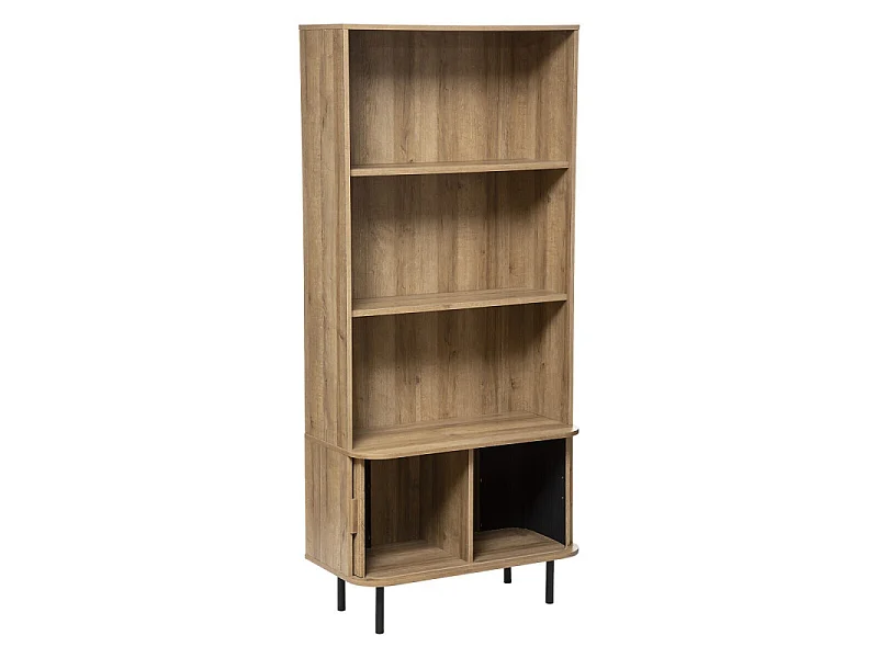 Bibliothèque 3 Étagères Design "Colva" 179cm Beige